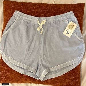 Billabong Blue Athletic Shorts with Elastic Waistband